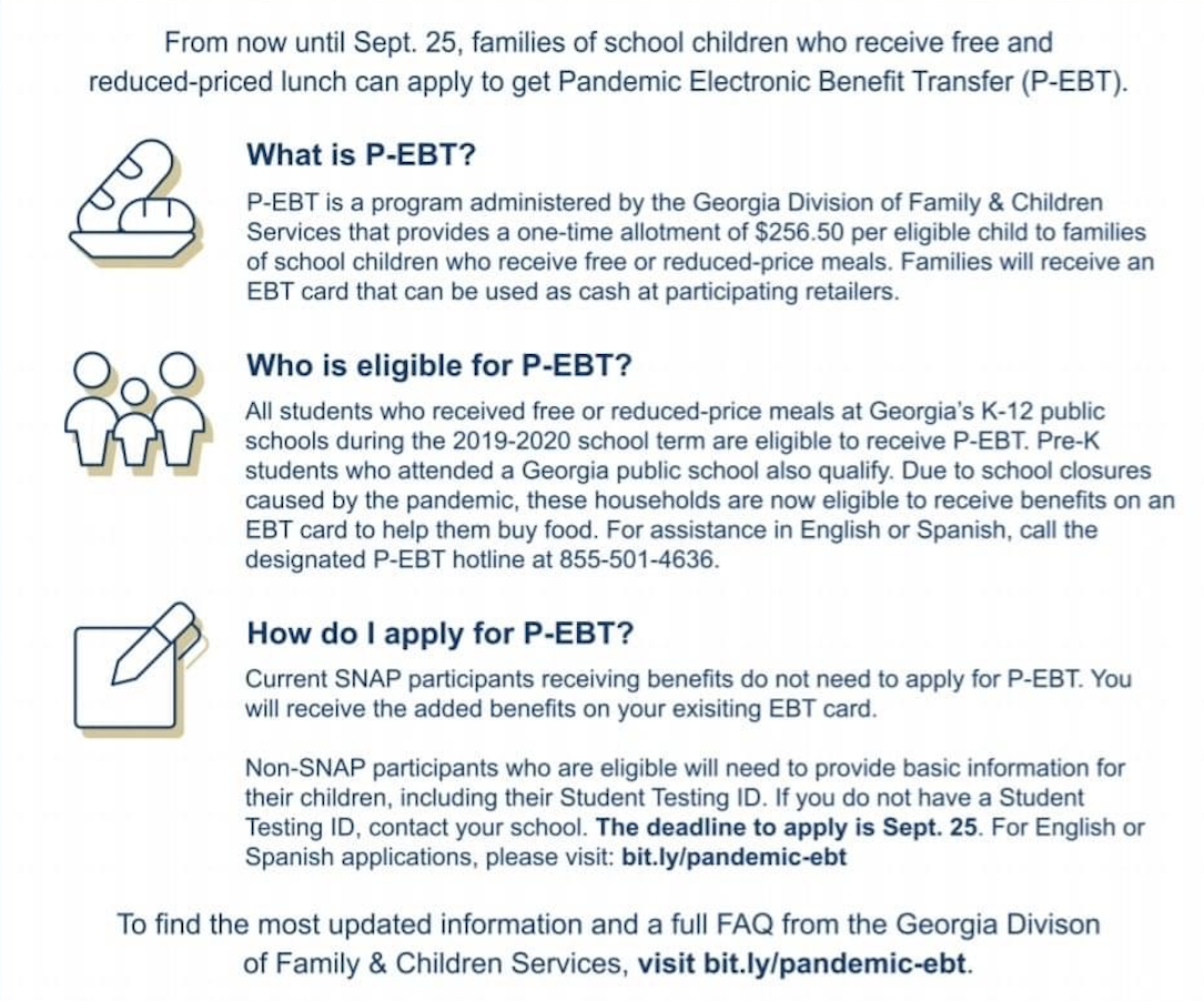 FCS Families Receive P-EBT Benefits from DFCS - AllOnGeorgia