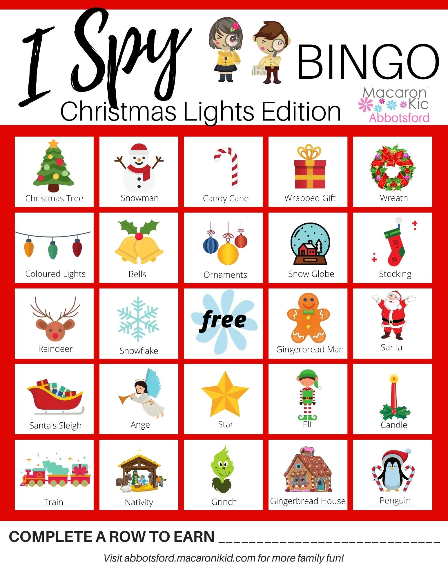 Christmas Lights I Spy Bingo 2nd Edition! Macaroni KID Abbotsford