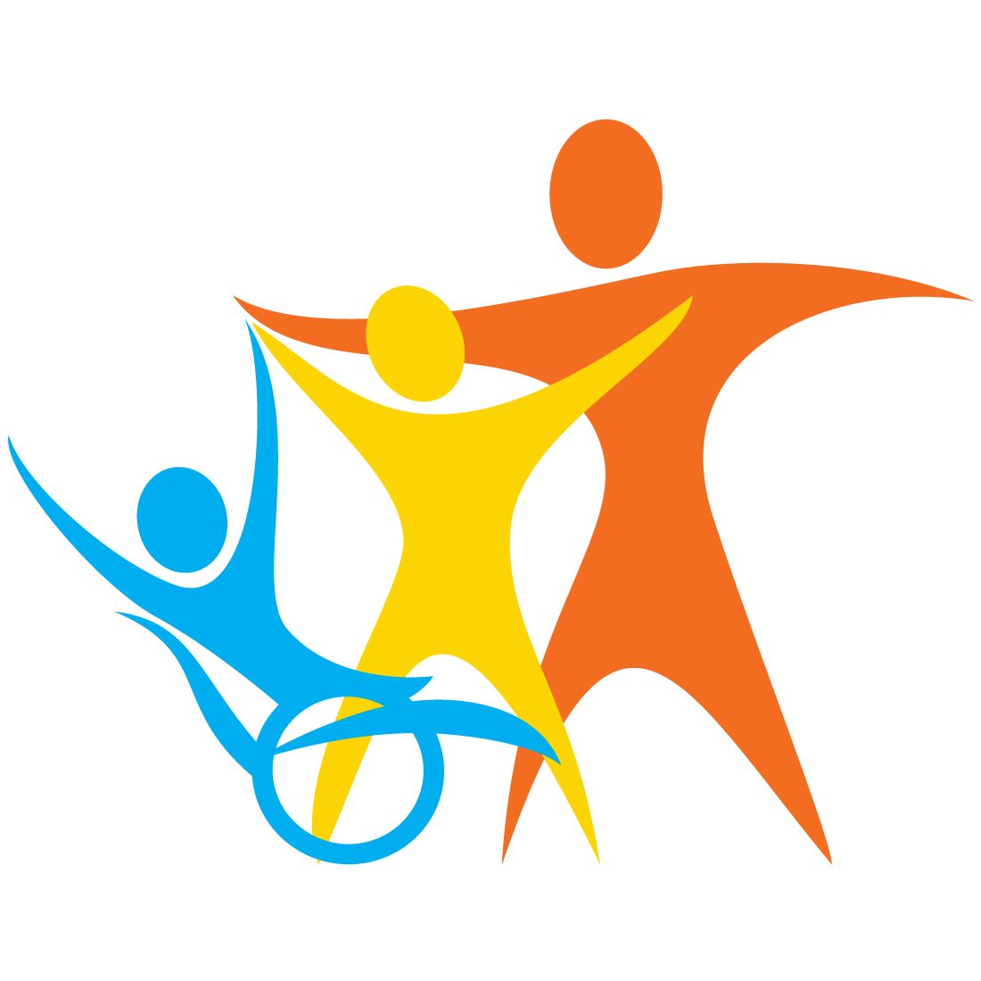 Colorful logo of people figures