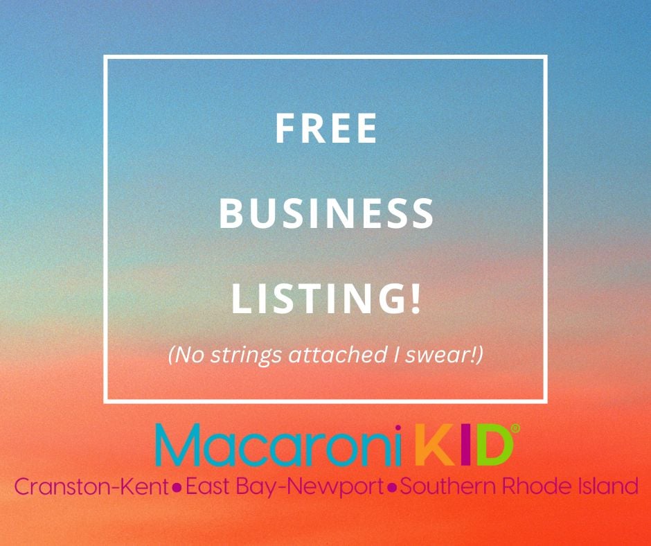 MK Free business listing wording on a sunsetty colored backdrop