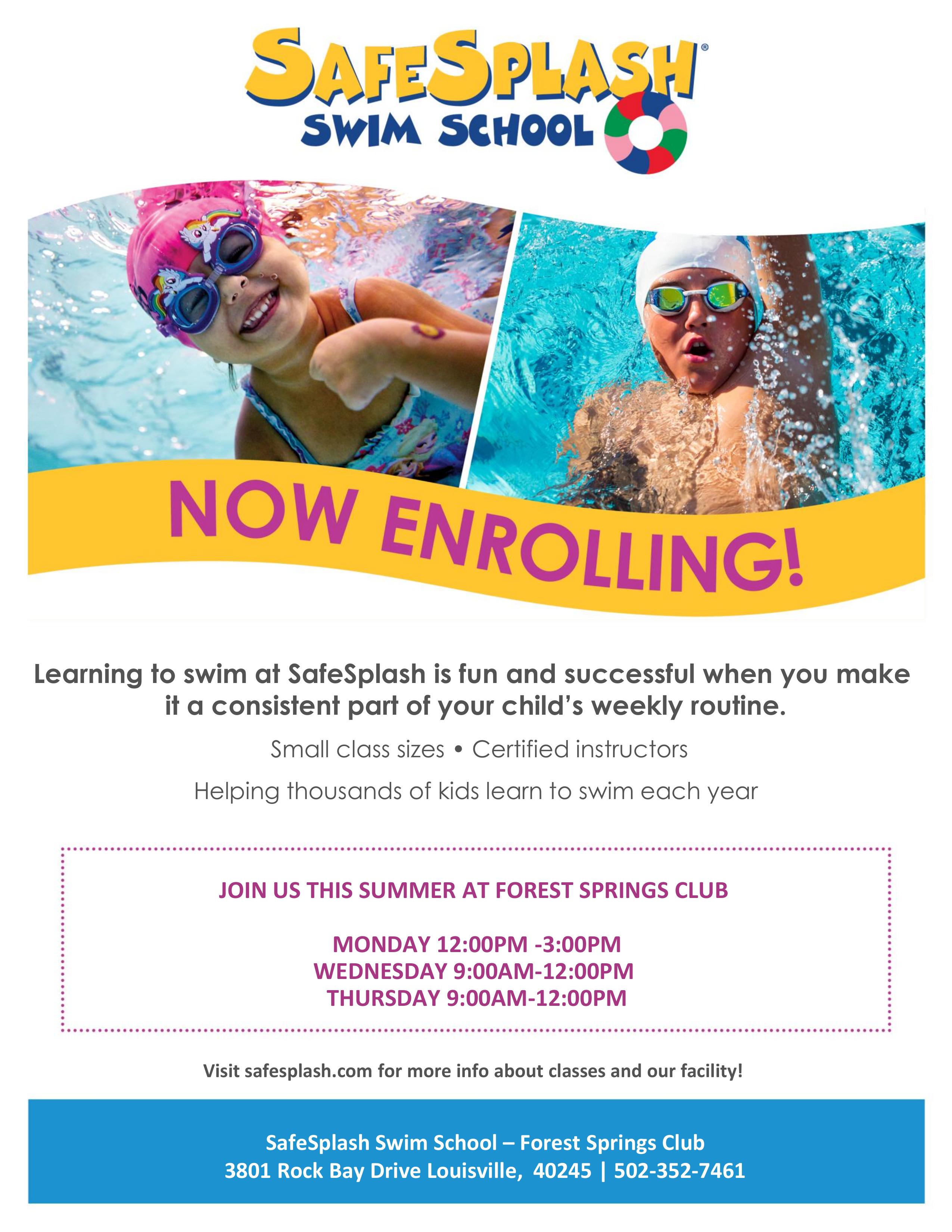 Outdoor Swim Lessons Now Available From SafeSplash Swim School ...