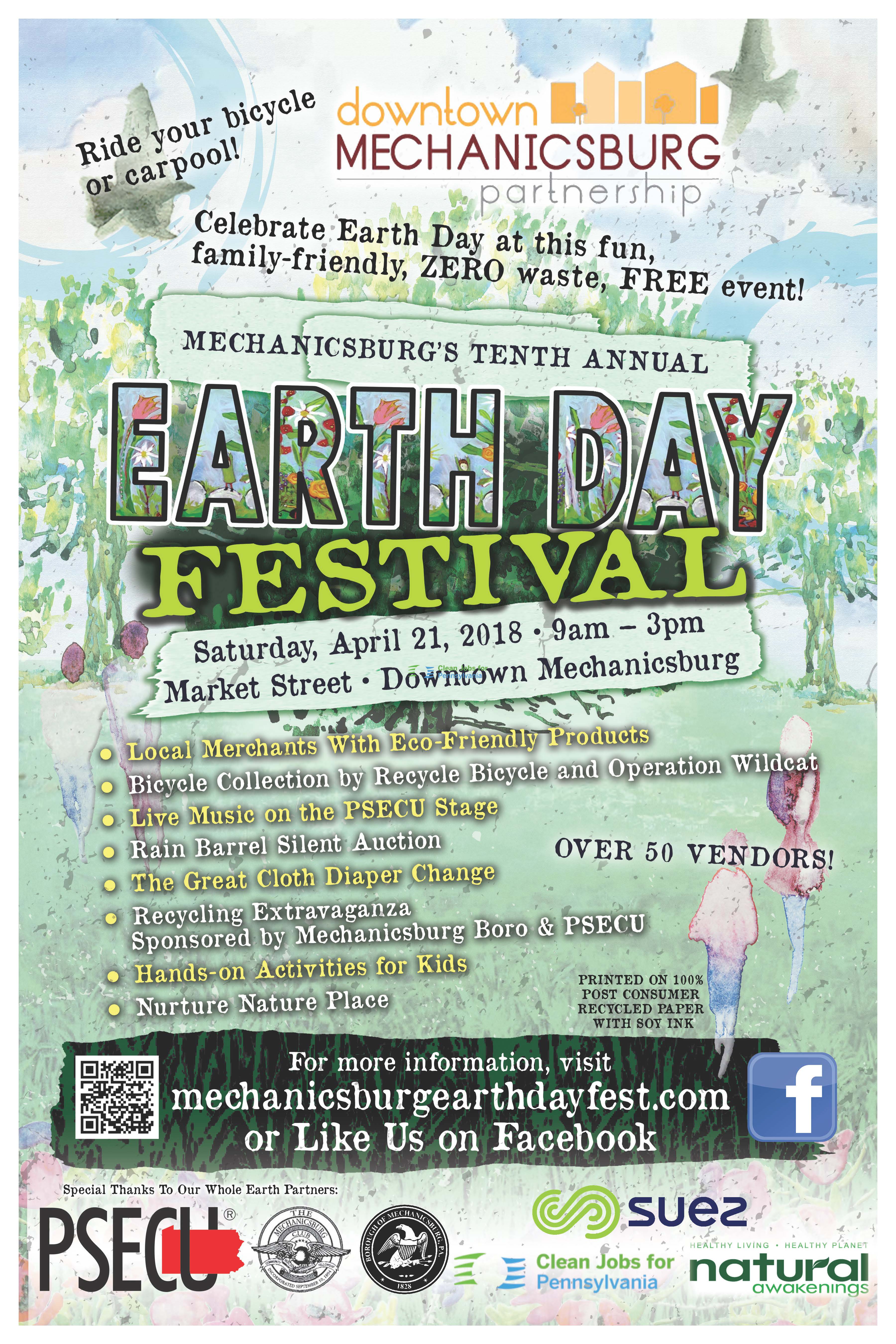 Mechanicsburg’s Tenth Annual Earth Day Festival Set for April 21 Macaroni KID Harrisburg and