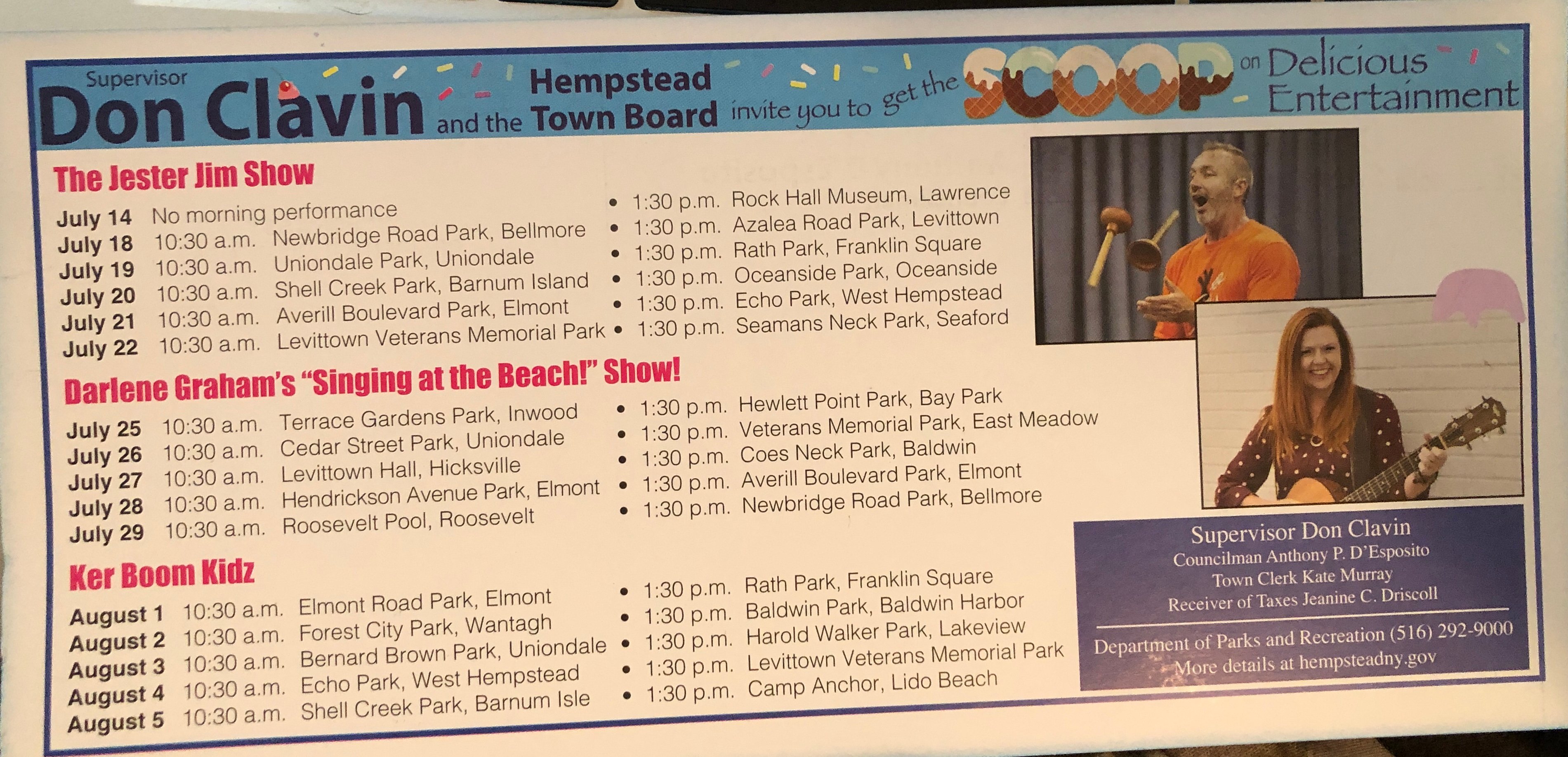 Town of Hempstead Free Children's Summer Shows 2022 Macaroni KID Five