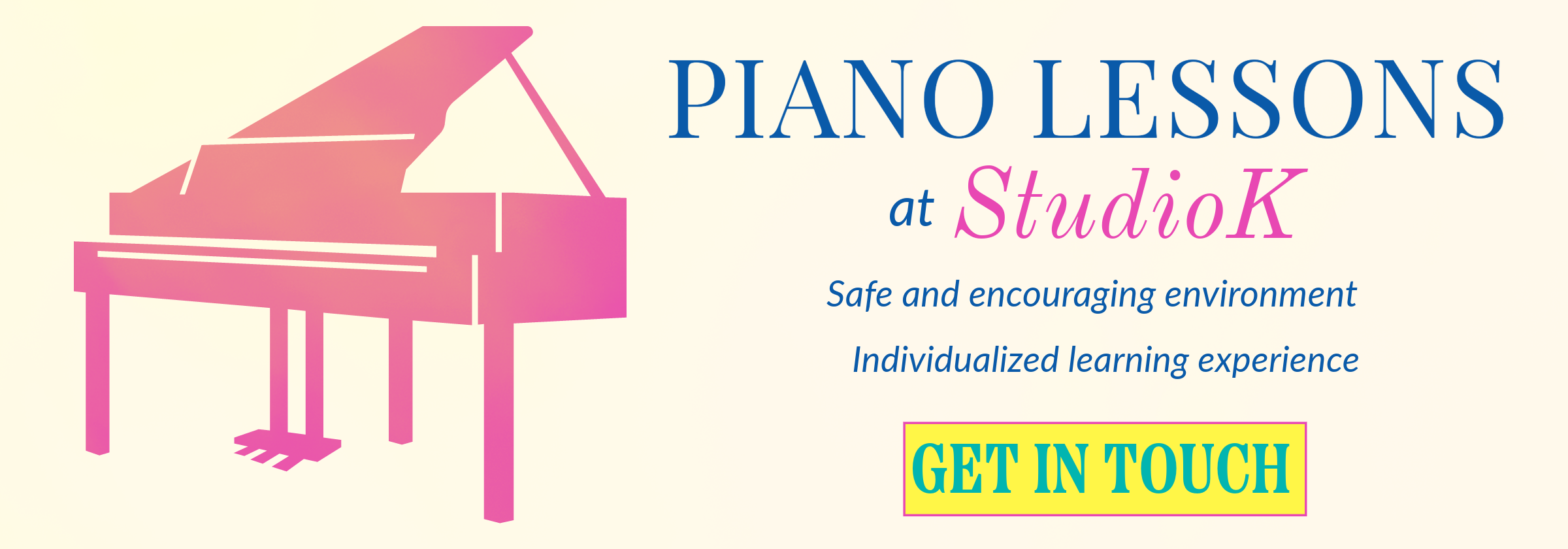 Yellow Background Pink Piano