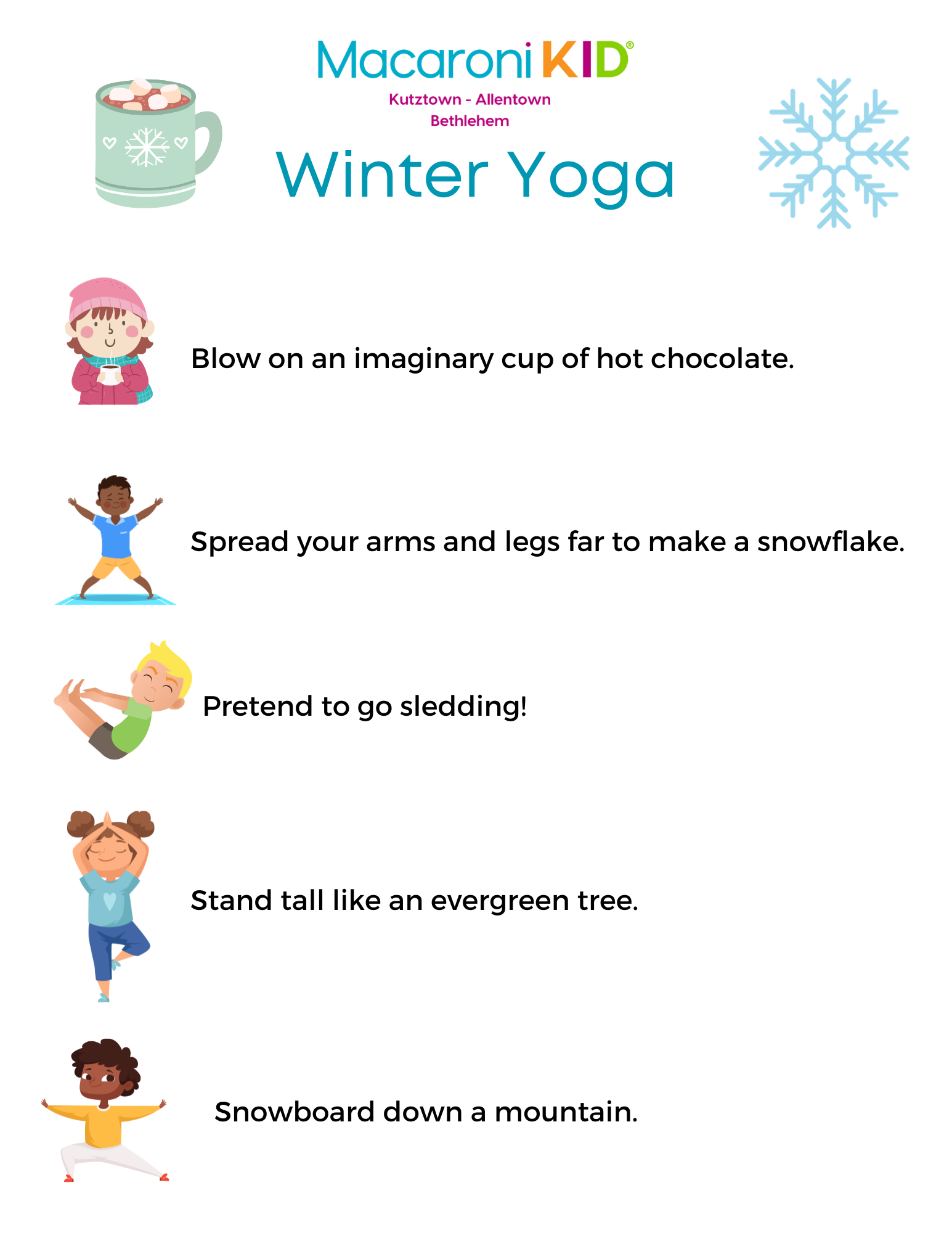 Winter Yoga, Plus a FREE Printable! | Macaroni KID Allentown