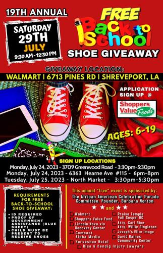 Giving away free on sale shoes