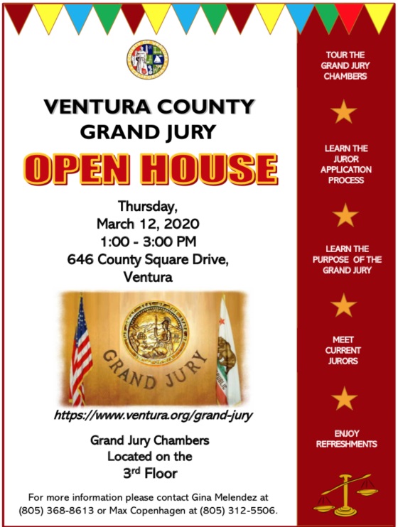 Ventura County Grand Jurors And Tour The Grand Jury Chambers Open House Ventura Macaroni Kid Camarillo Ventura Oxnard