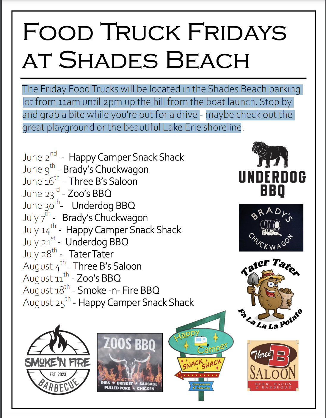 Food Truck Fridays at Shades Beach