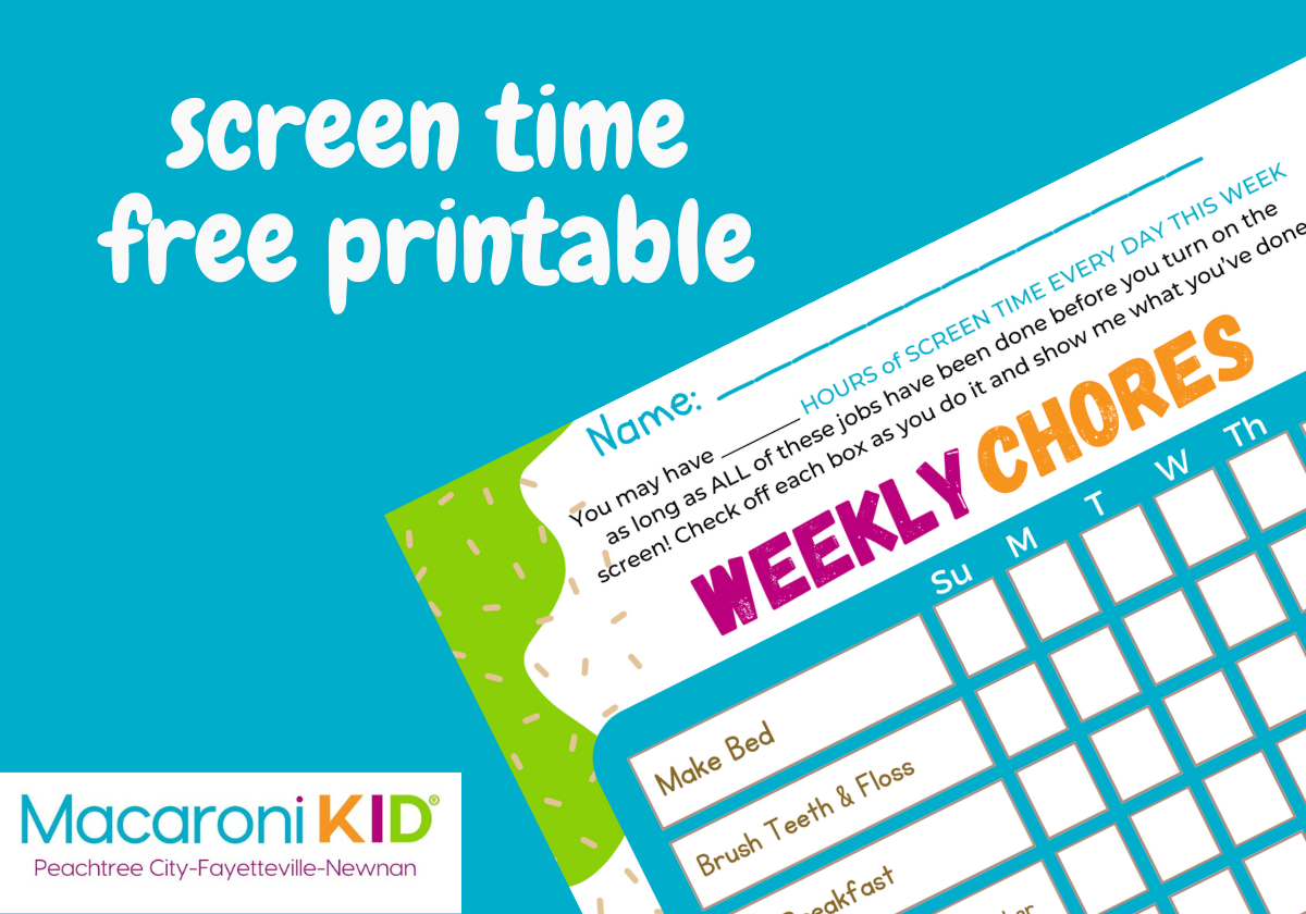 Screen Time Token Printable - A Healthy Slice of Life