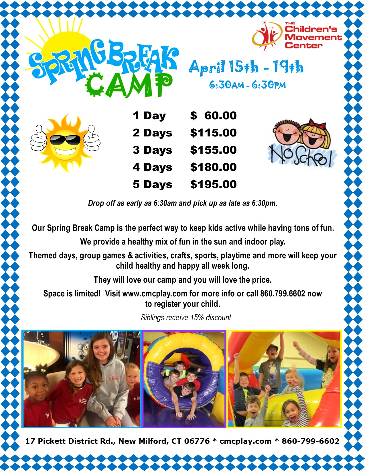 Spring Break Camps at The Children's Movement Center Macaroni KID