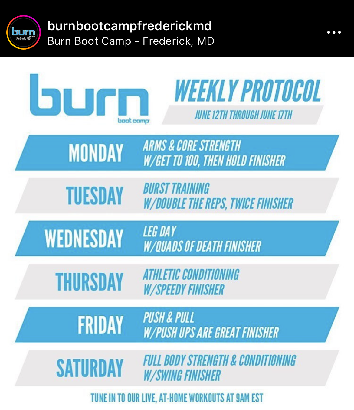 Burn boot camp online athletic conditioning