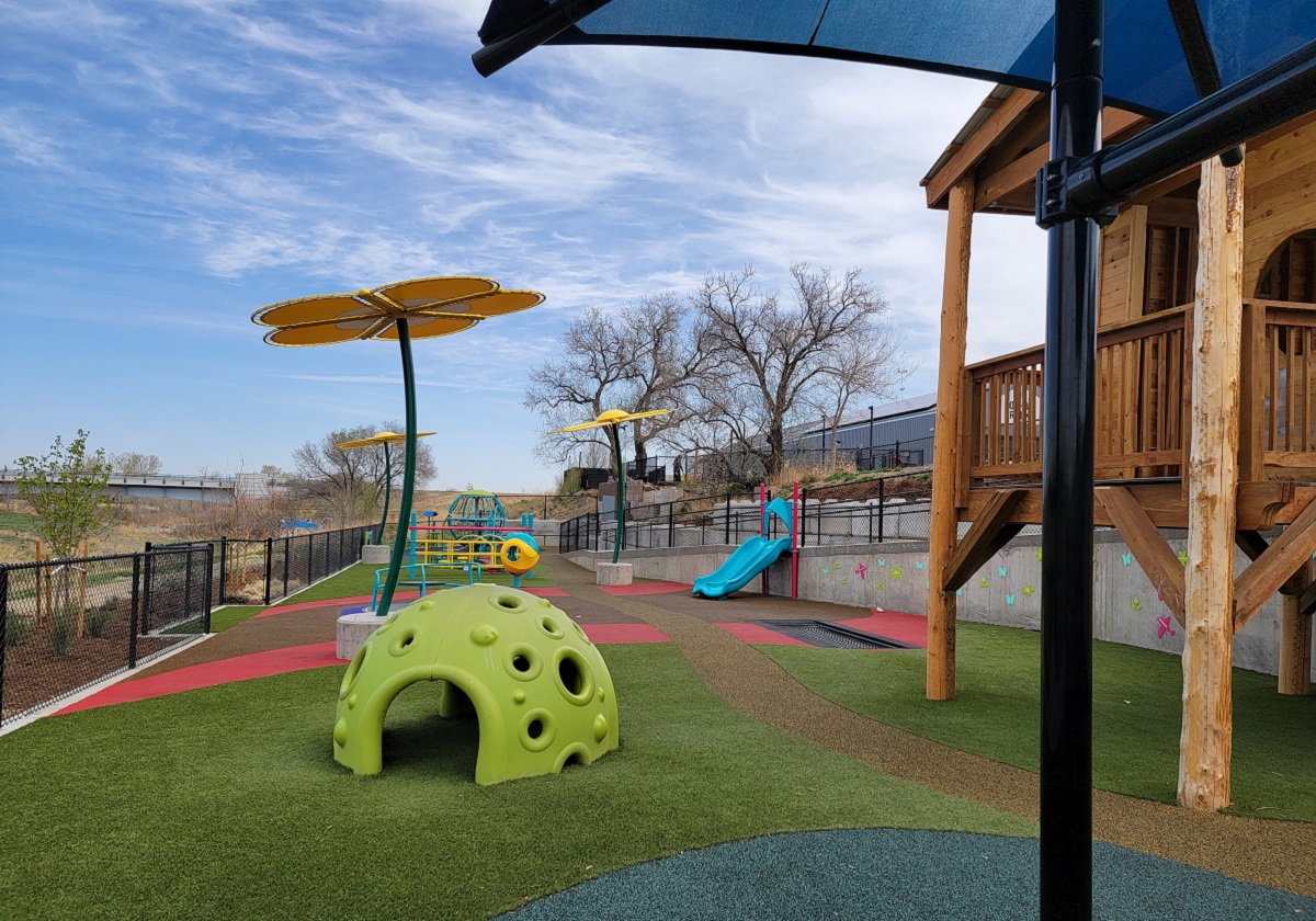 Park Meadows Playground - Accessible Playground - Blue Imp