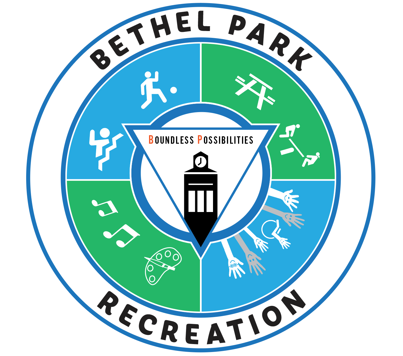 Bethel Park Recreation Center Logo Boundless Possibilities