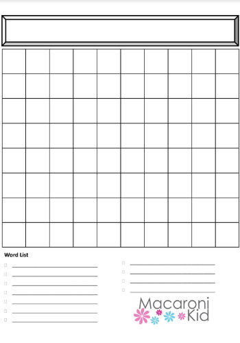 printable word scramble template