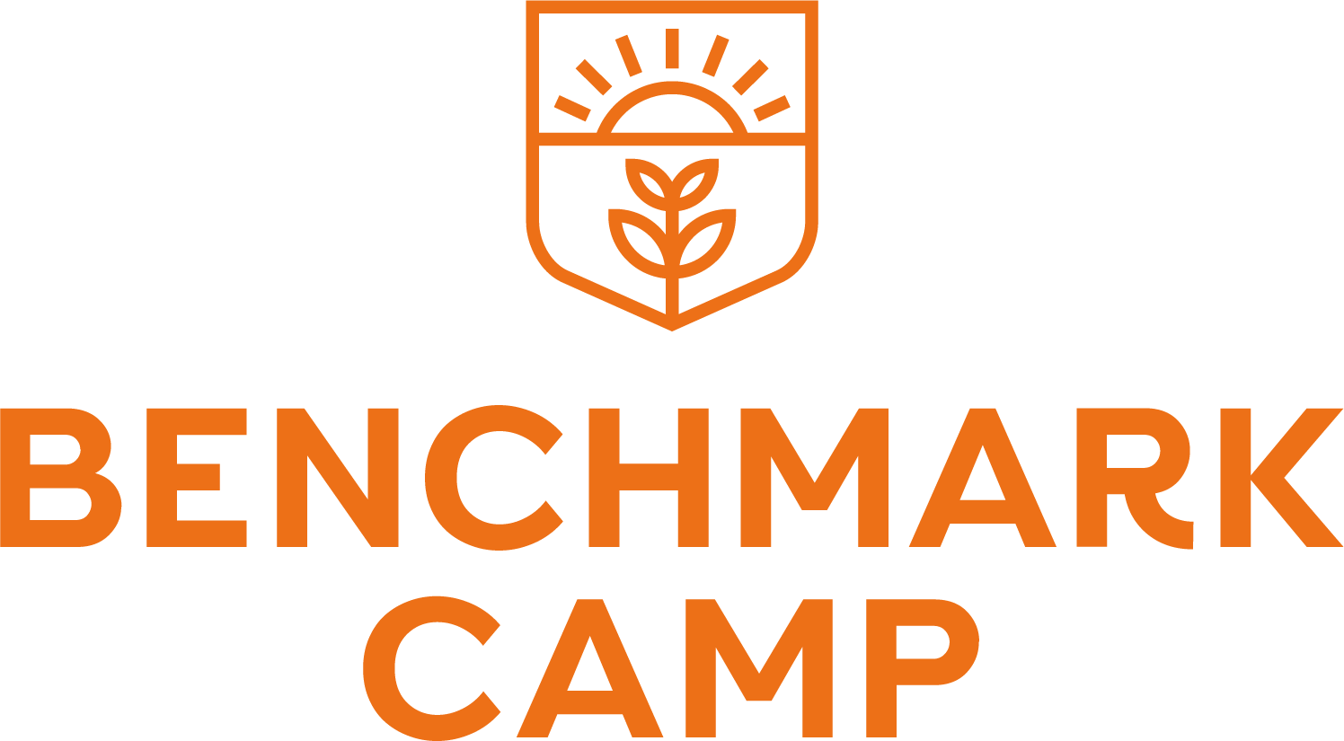 BENCHMARK 22d Identity Camp Wordmark Orange 