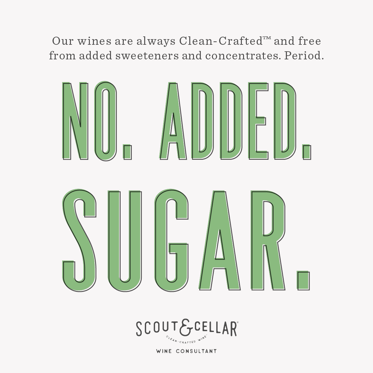 Clean-crafted wine. no added sugar