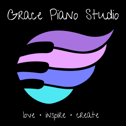 Grace Piano Studio Logo: Love, Inspire, Create