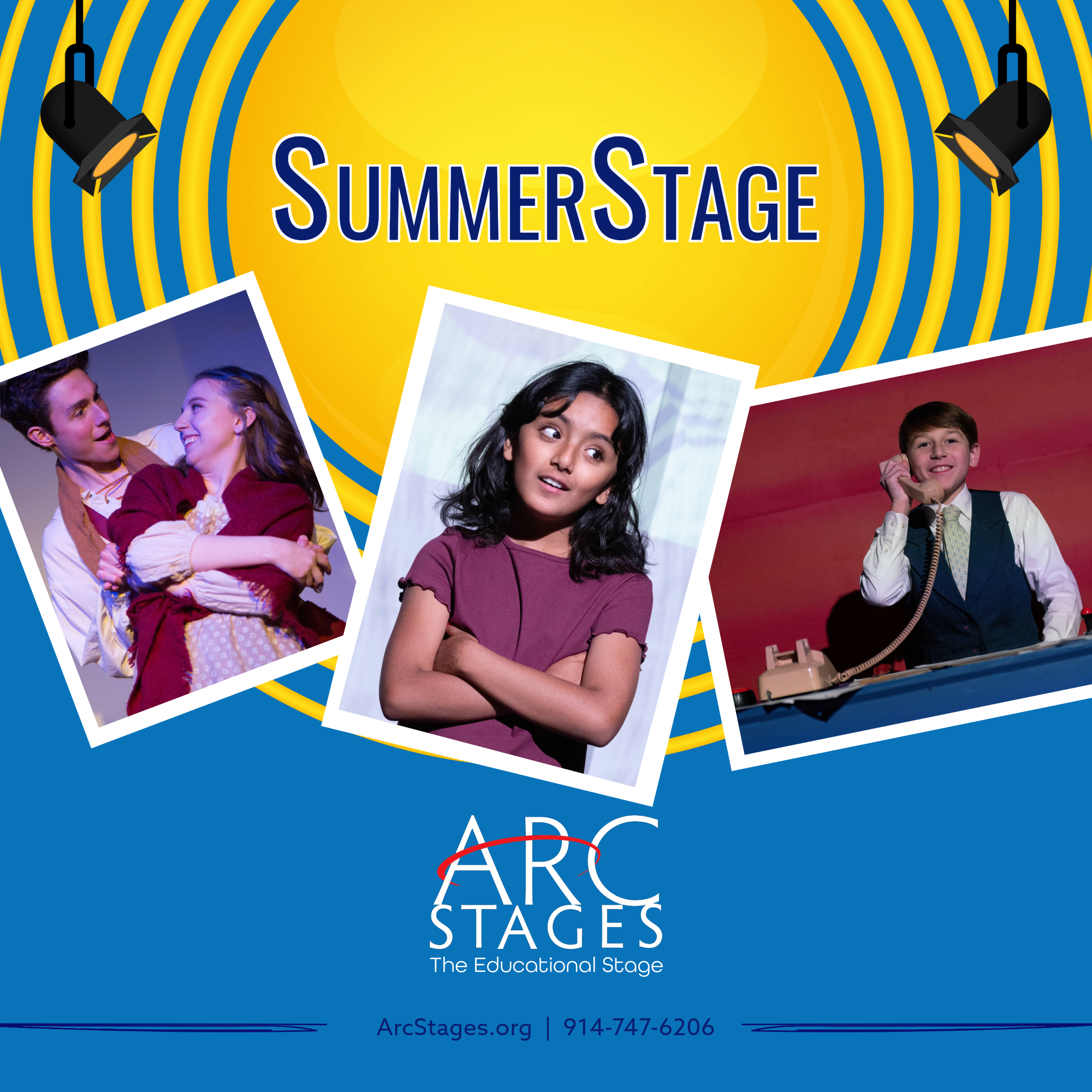 photos of children acting in summerstage at Arc Stages theater camp