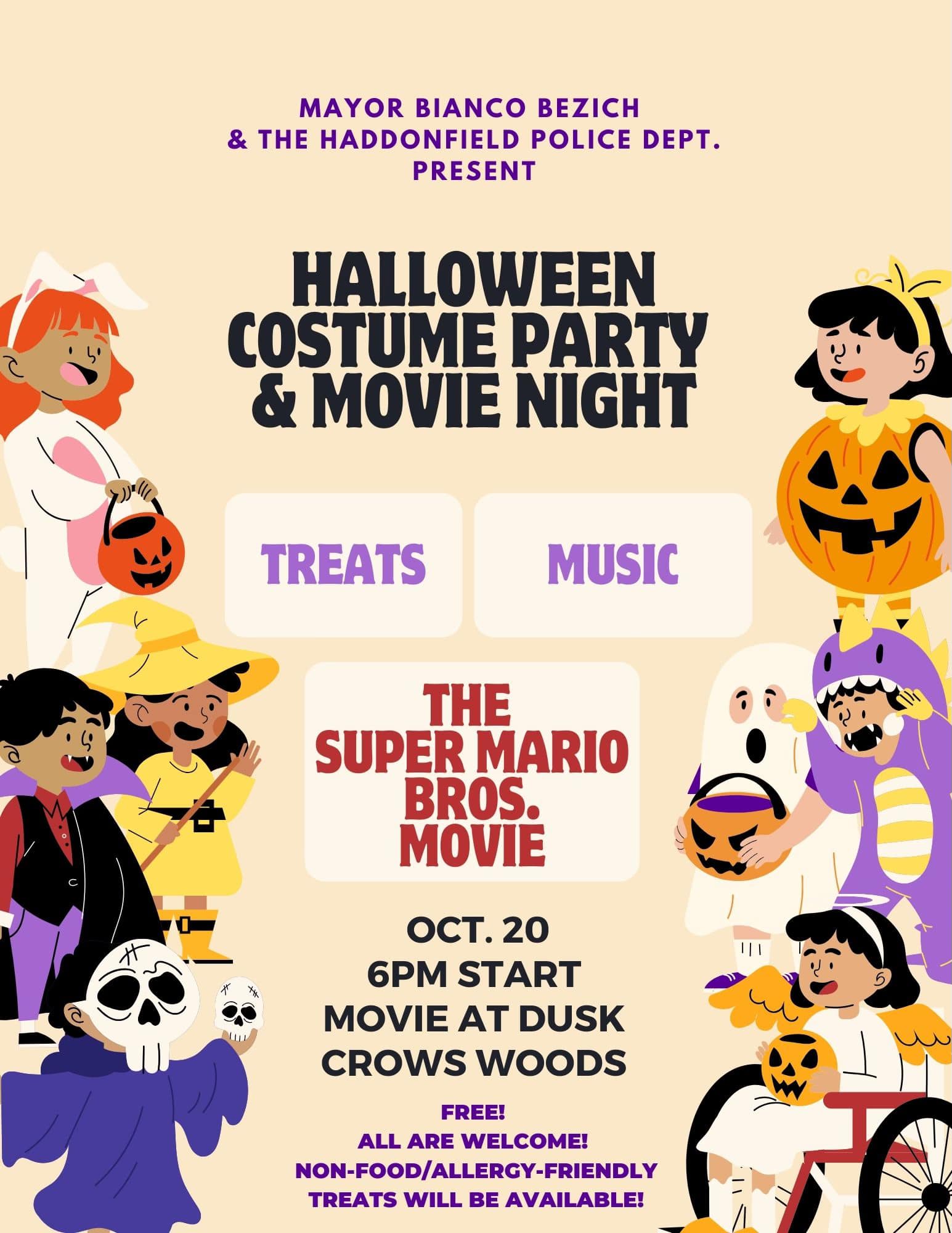 Halloween Costume Party Movie Night Macaroni KID Cherry Hill