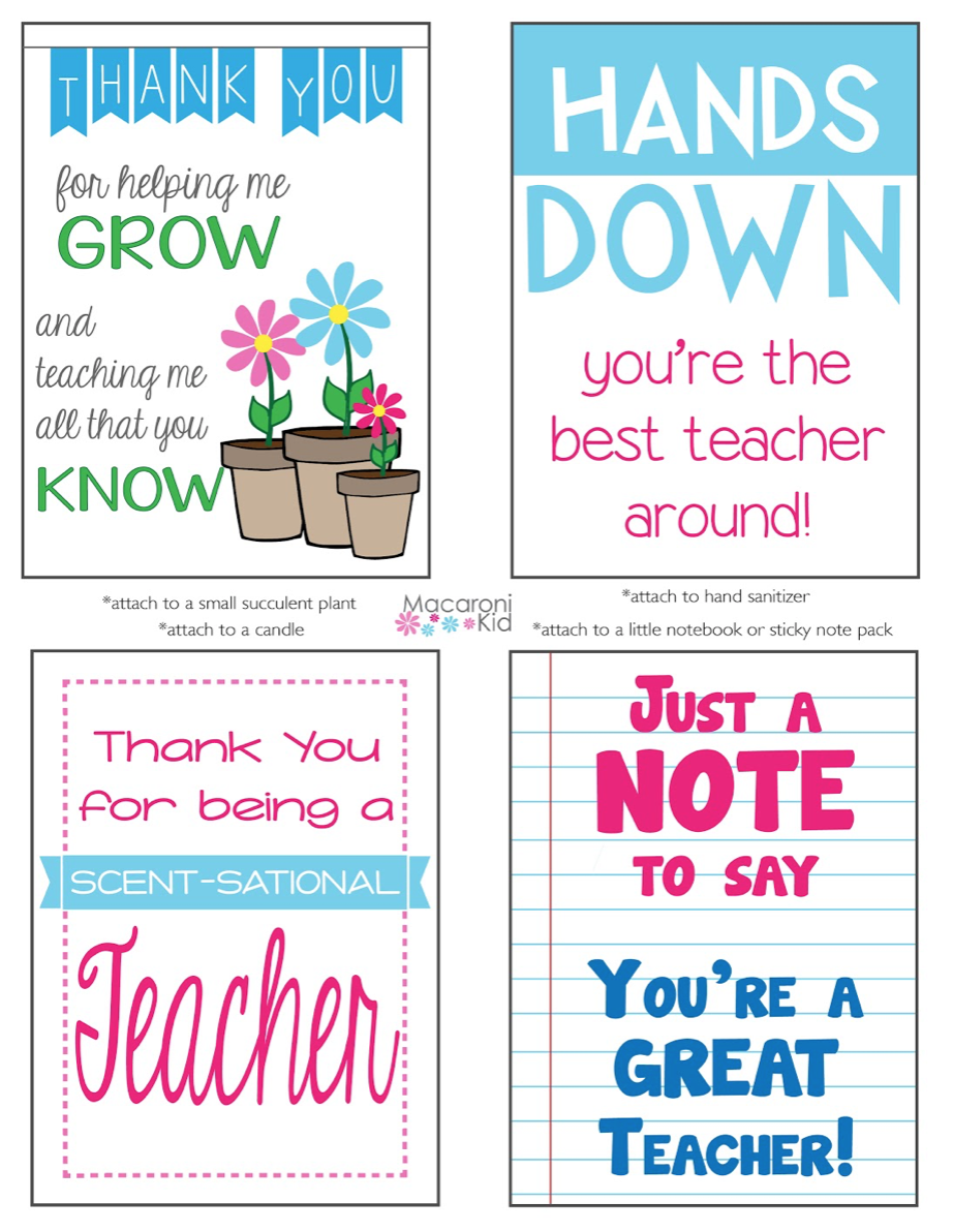 Free Printable For Teacher Appreciation Week