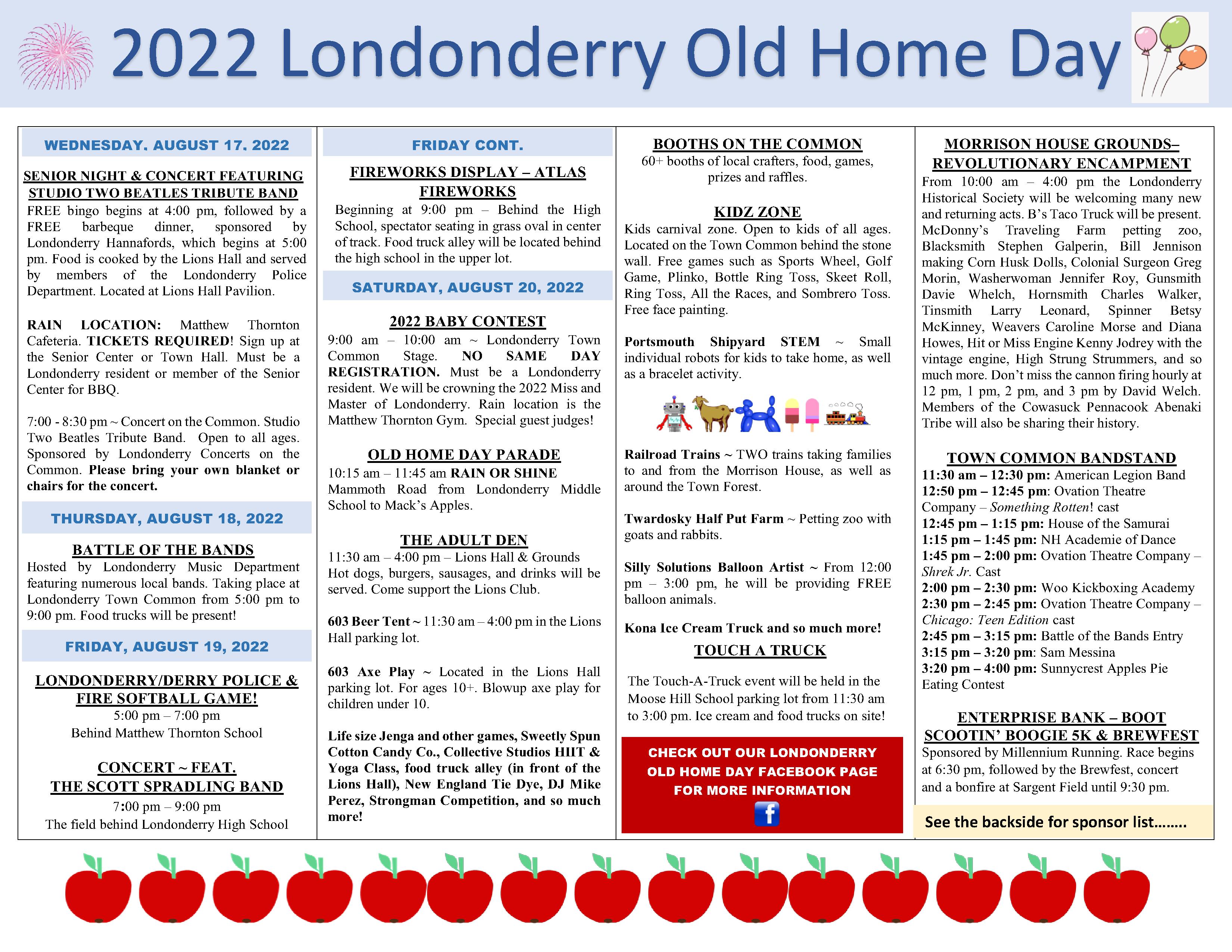 2022 LONDONDERRY OLD HOME DAY IN REVIEW Macaroni KID DerryHampstead