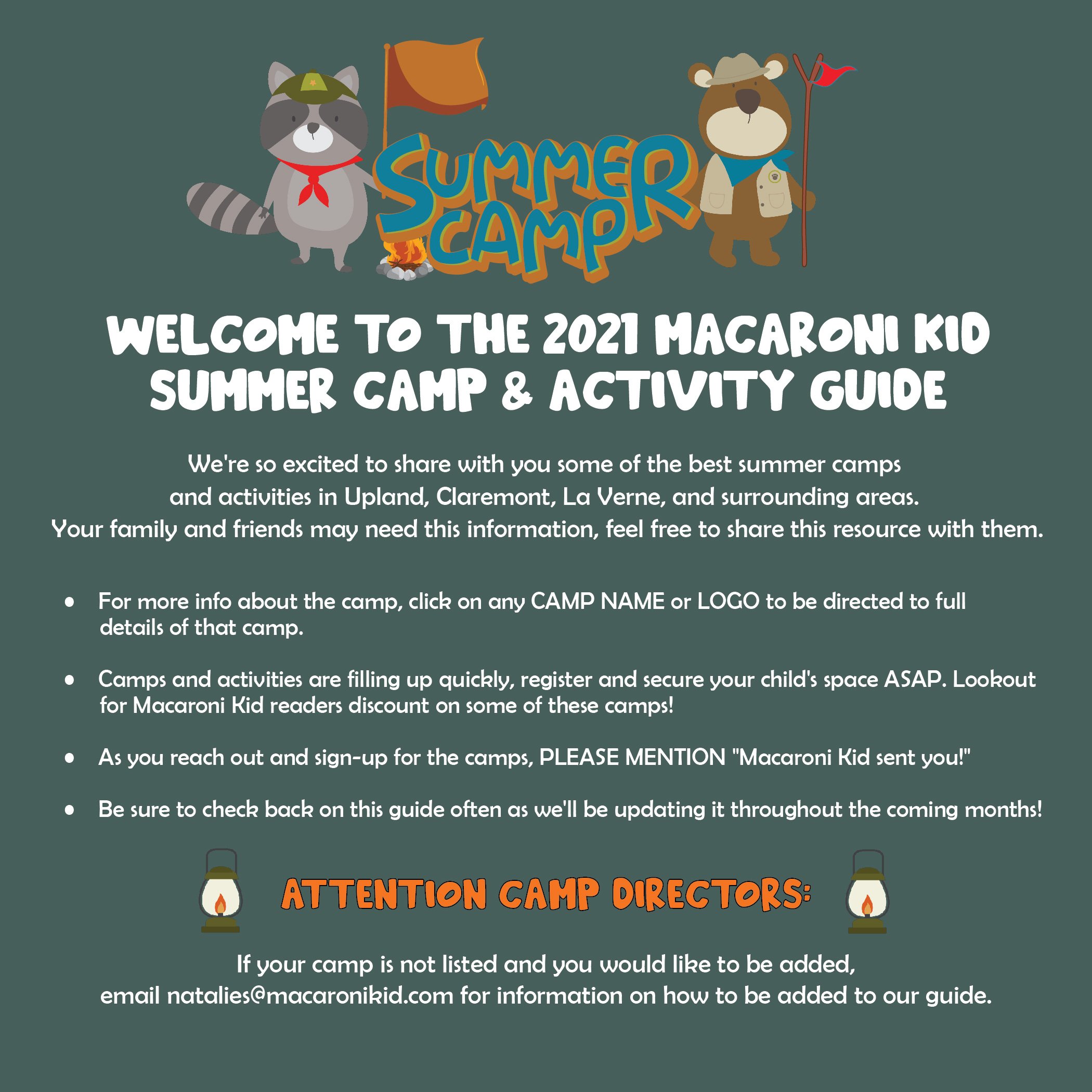 2021 Summer Camp Activity Guide Macaroni Kid Upland Claremont La Verne - escape summer camp roblox