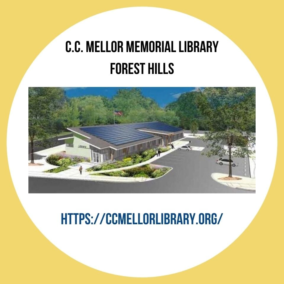 CC Mellor Memorial Library Forest Hills picture of building and website