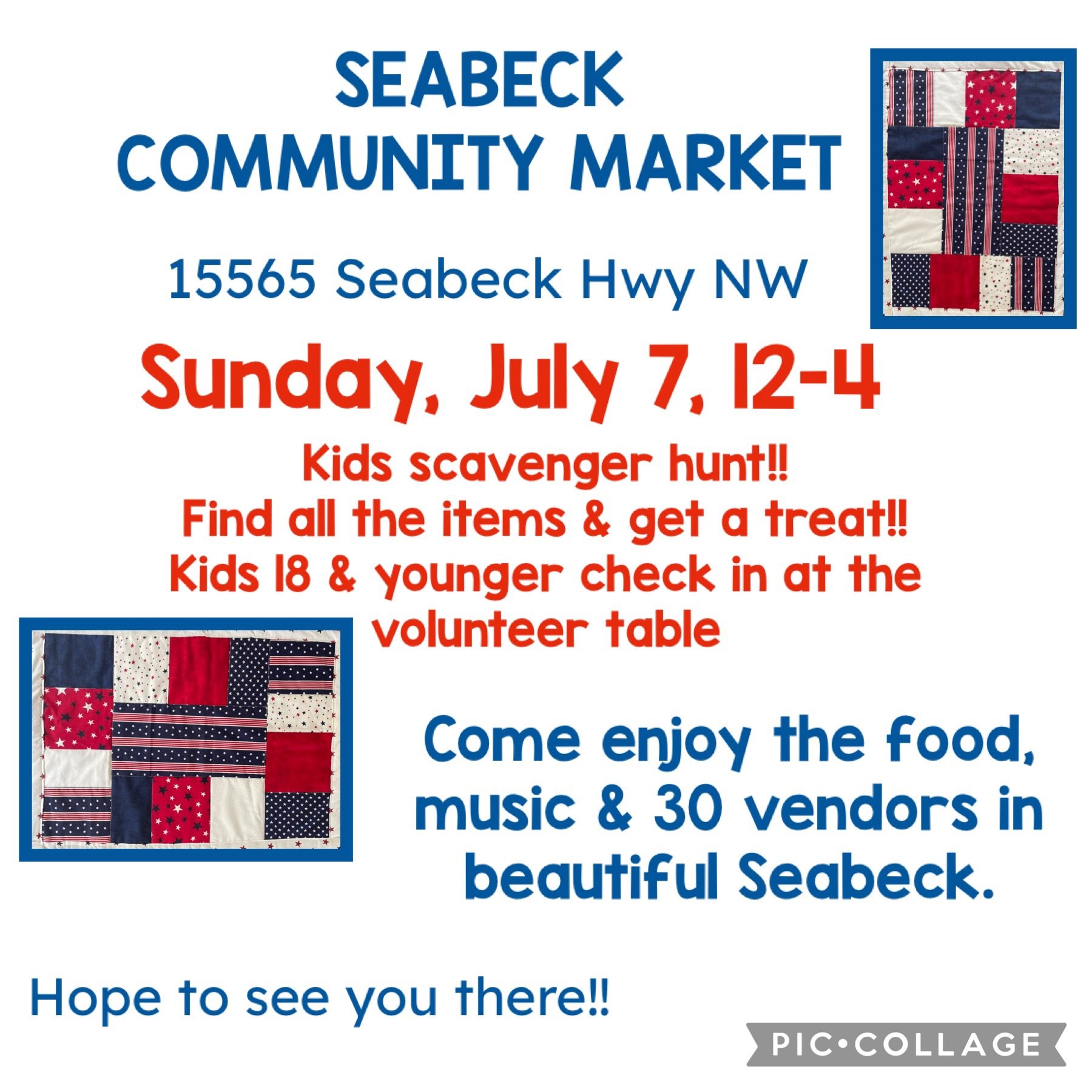 Scavenger Hunt At Seabeck Market 