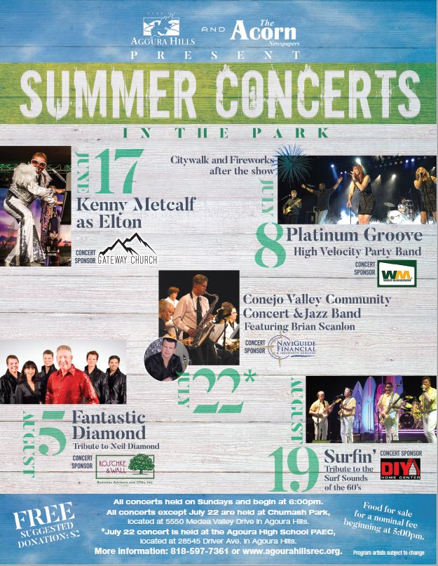 Agoura Hills Summer Concerts in the Park Featuring Platinum Groove
