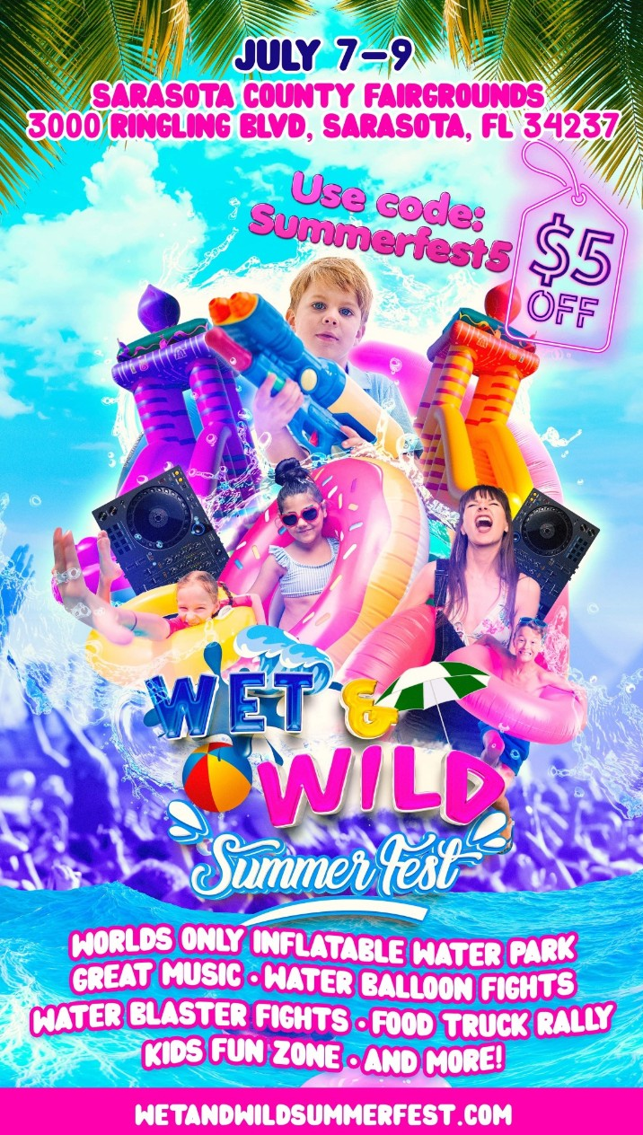 Kids five years old or younger get free admission to Wet'n'Wild on