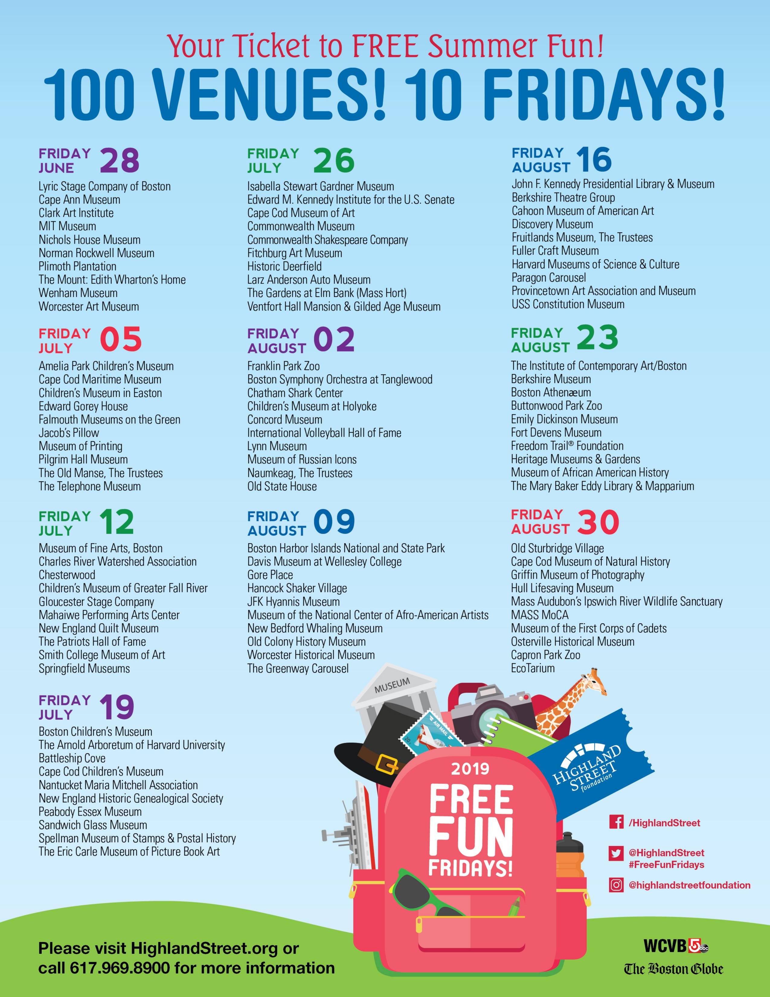 Free Fun Fridays 2022 Schedule Free Fun Friday's Are Back This Summer Throughout Ma & The Berkshires |  Macaroni Kid Berkshires