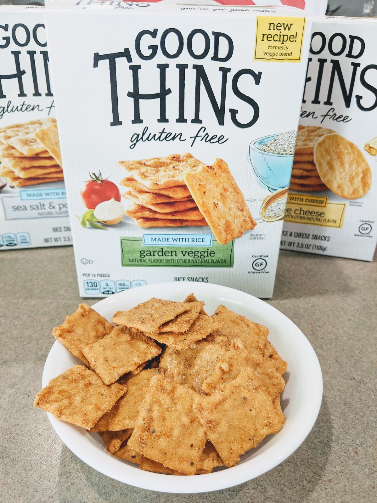 Good Thins Rice & Cheese Snacks, Gluten Free, Parmesan & Garlic 3.5 oz, Crackers