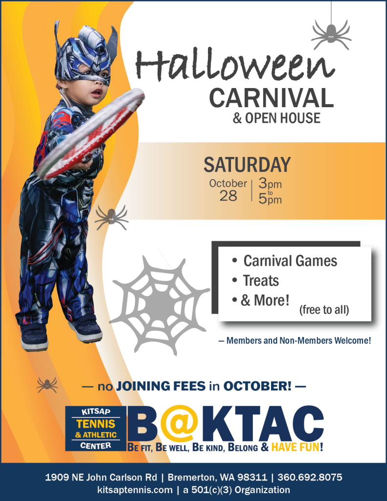 🎃 Kitsap Tennis & Athletic Center Halloween Carnival & Open House