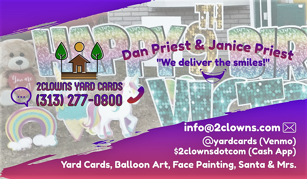 Birthday Parties Kid events yard signs downriver