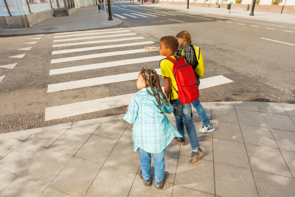 Be Careful Of People Crossing The Road. For People Using Crosswalk