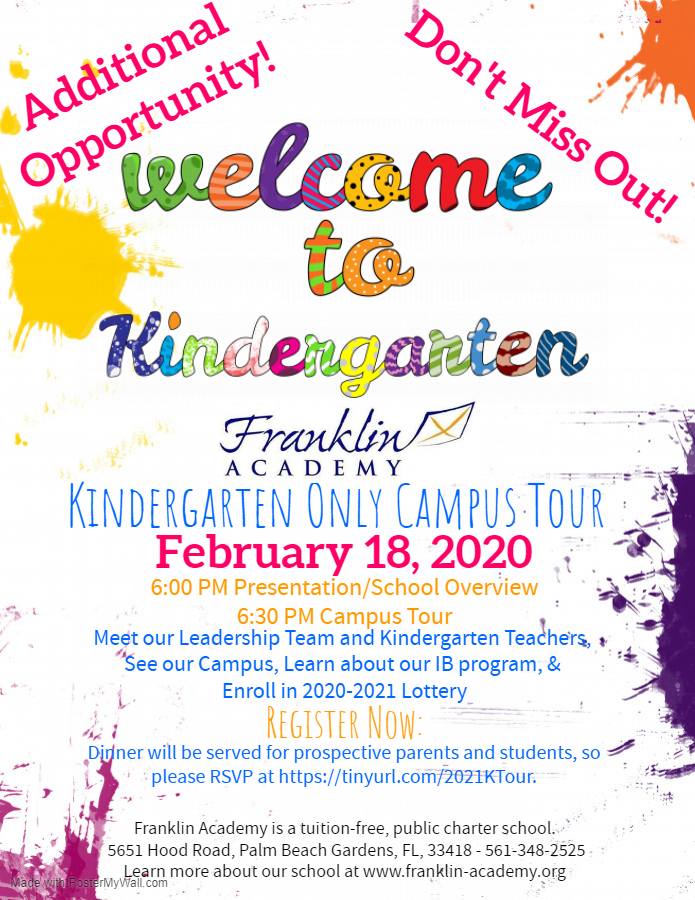 Kindergarten Campus Tour At Franklin Academy February 18 2020