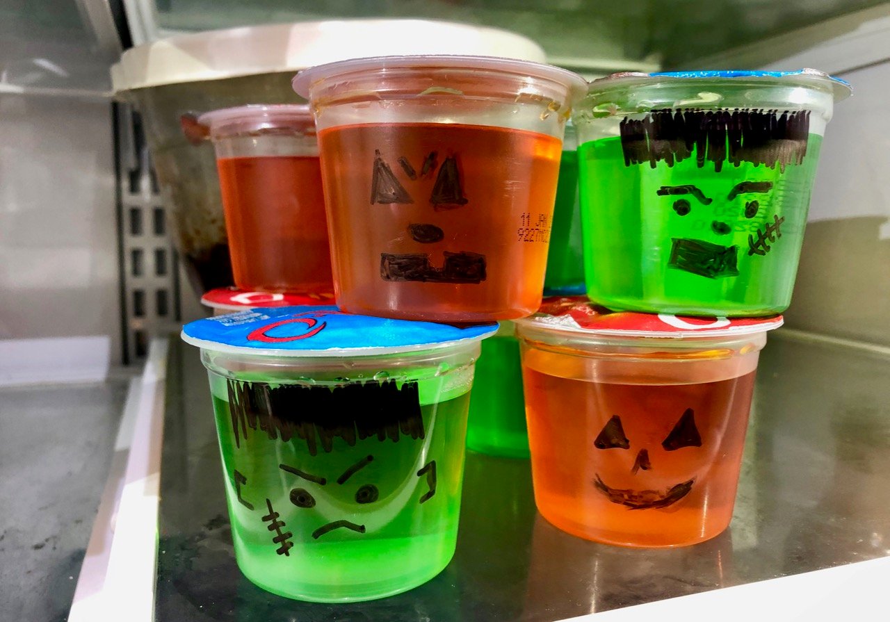 Halloween Frakenstein Monster Party Cups Face Lids Straws Faces