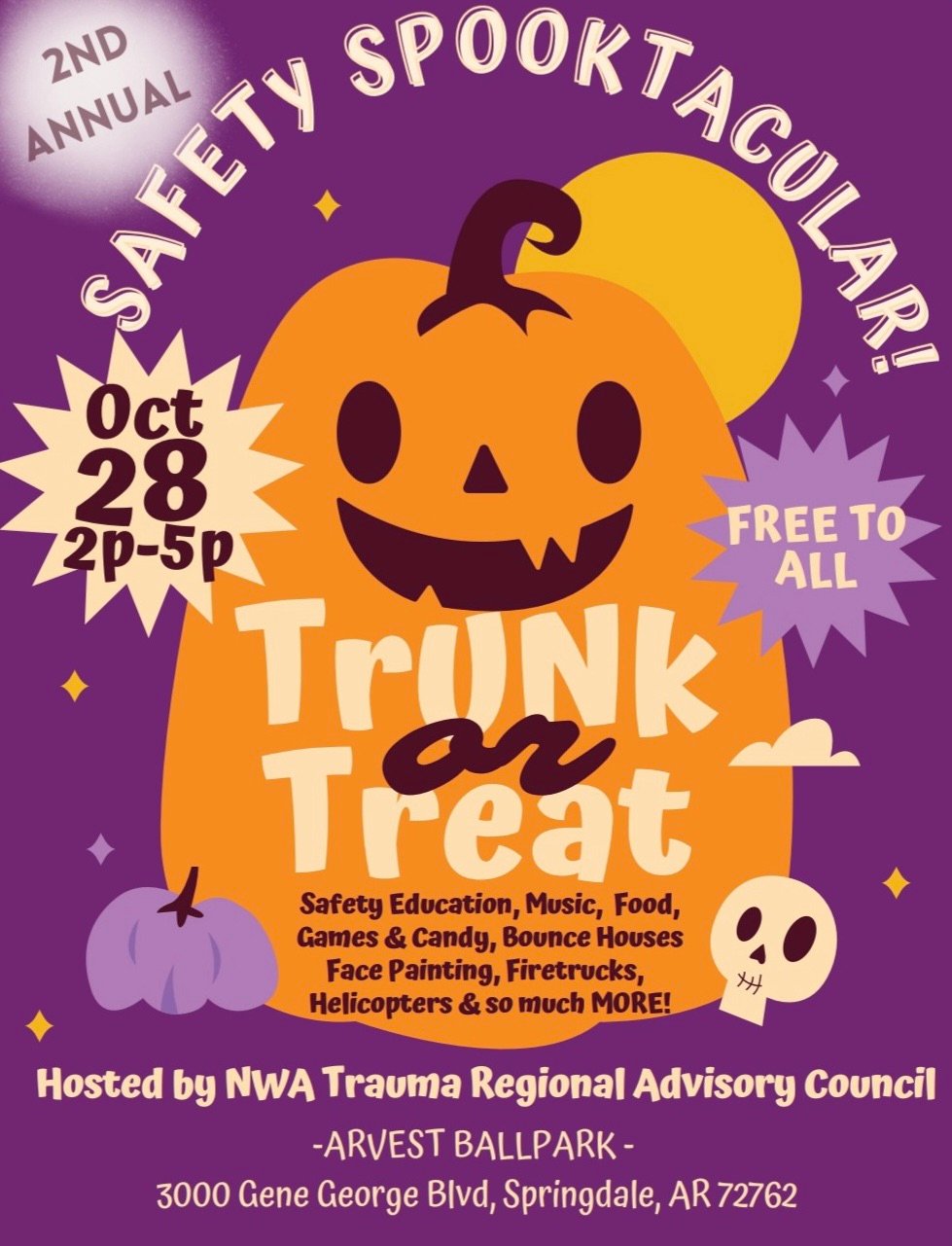 2nd Annual Safety Spooktacular 🌙👻 Trunk or Treat Event at Arrest ...