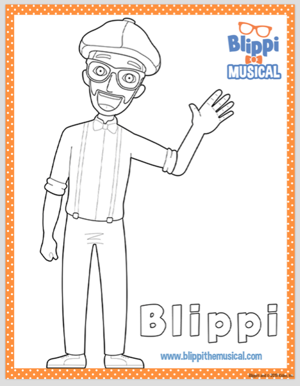 830 Collections Coloring Pages Of Blippi  Latest Free
