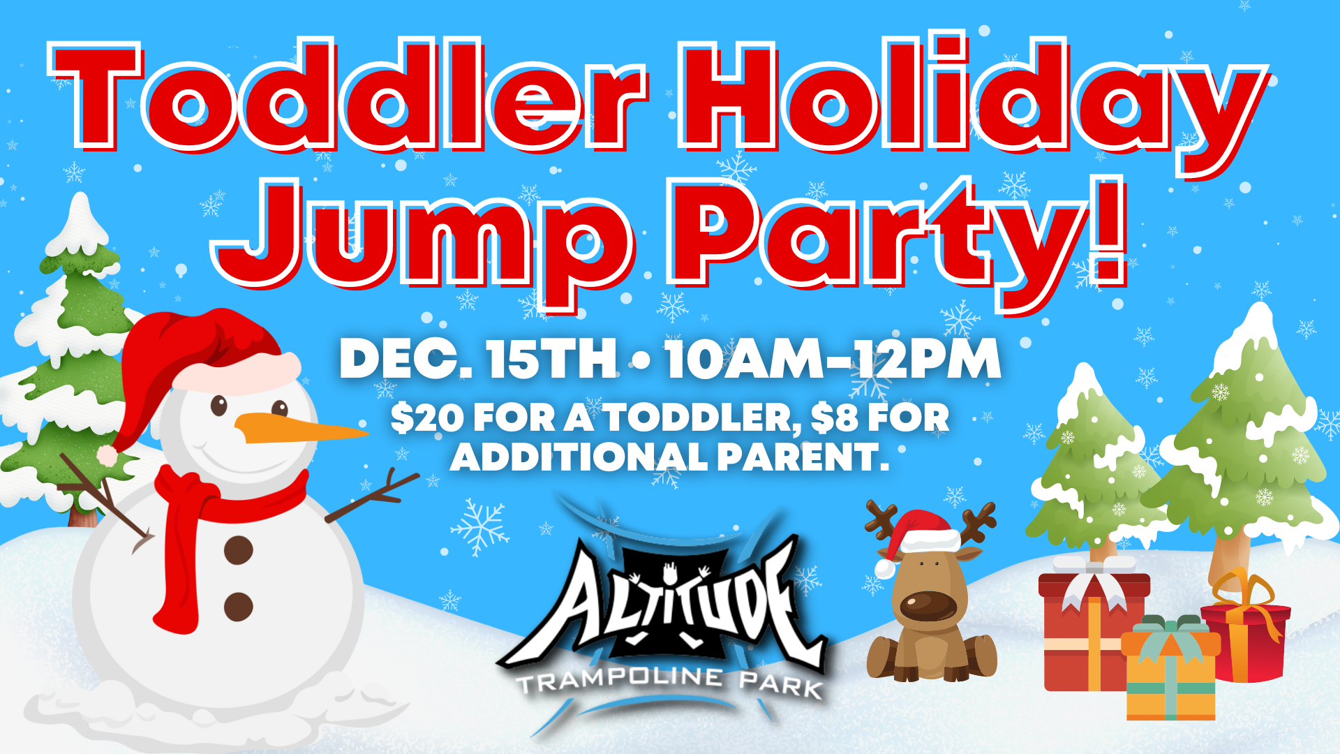 Toddler Holiday Jump at Altitude in Pelham This Thursday! Macaroni