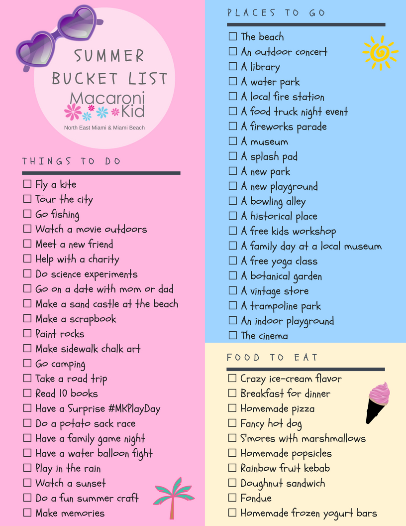 Summer Bucket List Guide Of Activities To Do With Kids This Summer