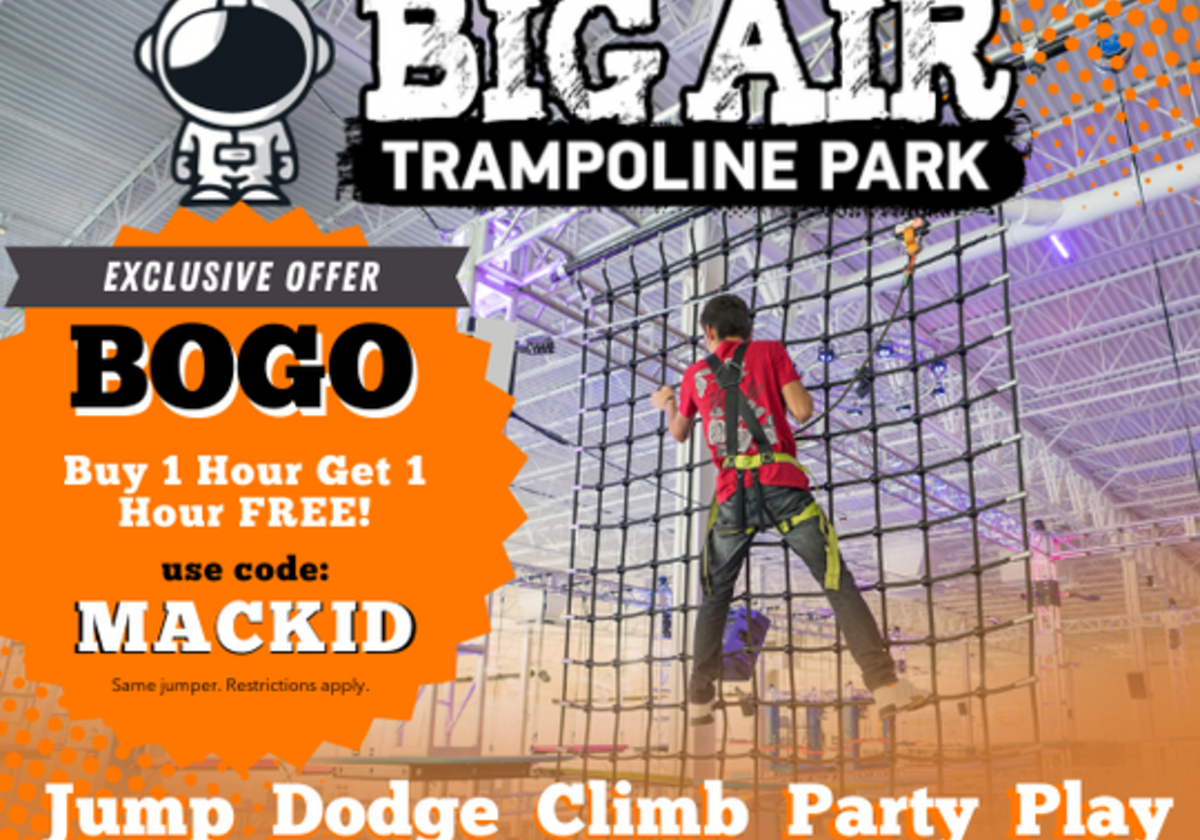 Air trampoline outlet hours