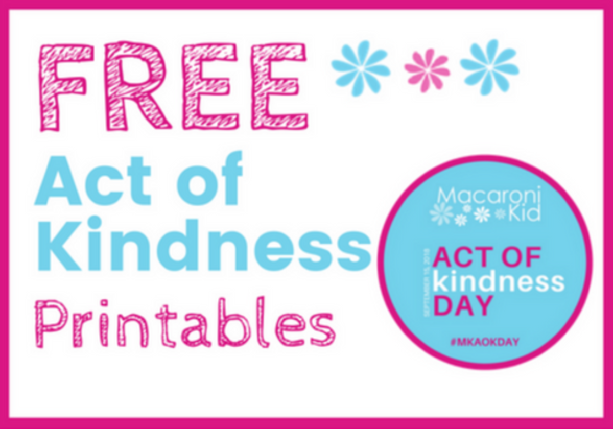 FREE Act of Kindness Printables Macaroni KID Greater Danbury