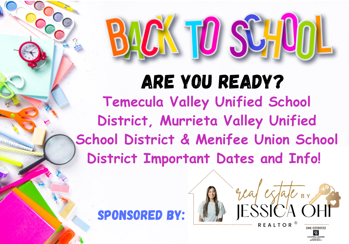 Back to School 20232024 Info for Temecula, Murrieta & French Valley