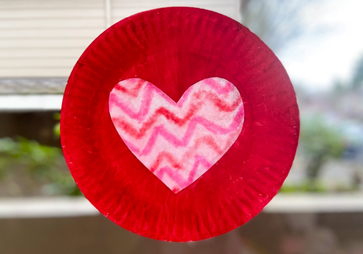 simple shiny valentine's day craft - Fueling Mamahood