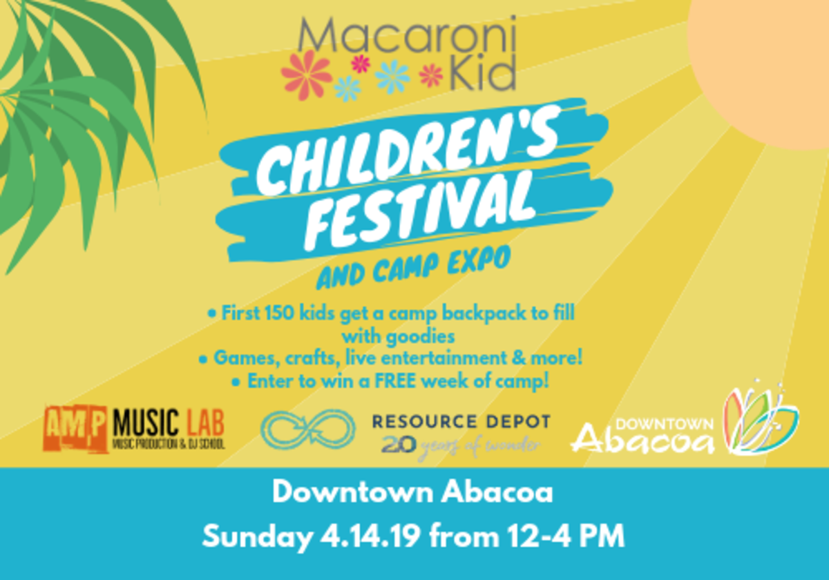 THIS WEEKEND! Children's Festival and Camp Expo at Downtown Abacoa