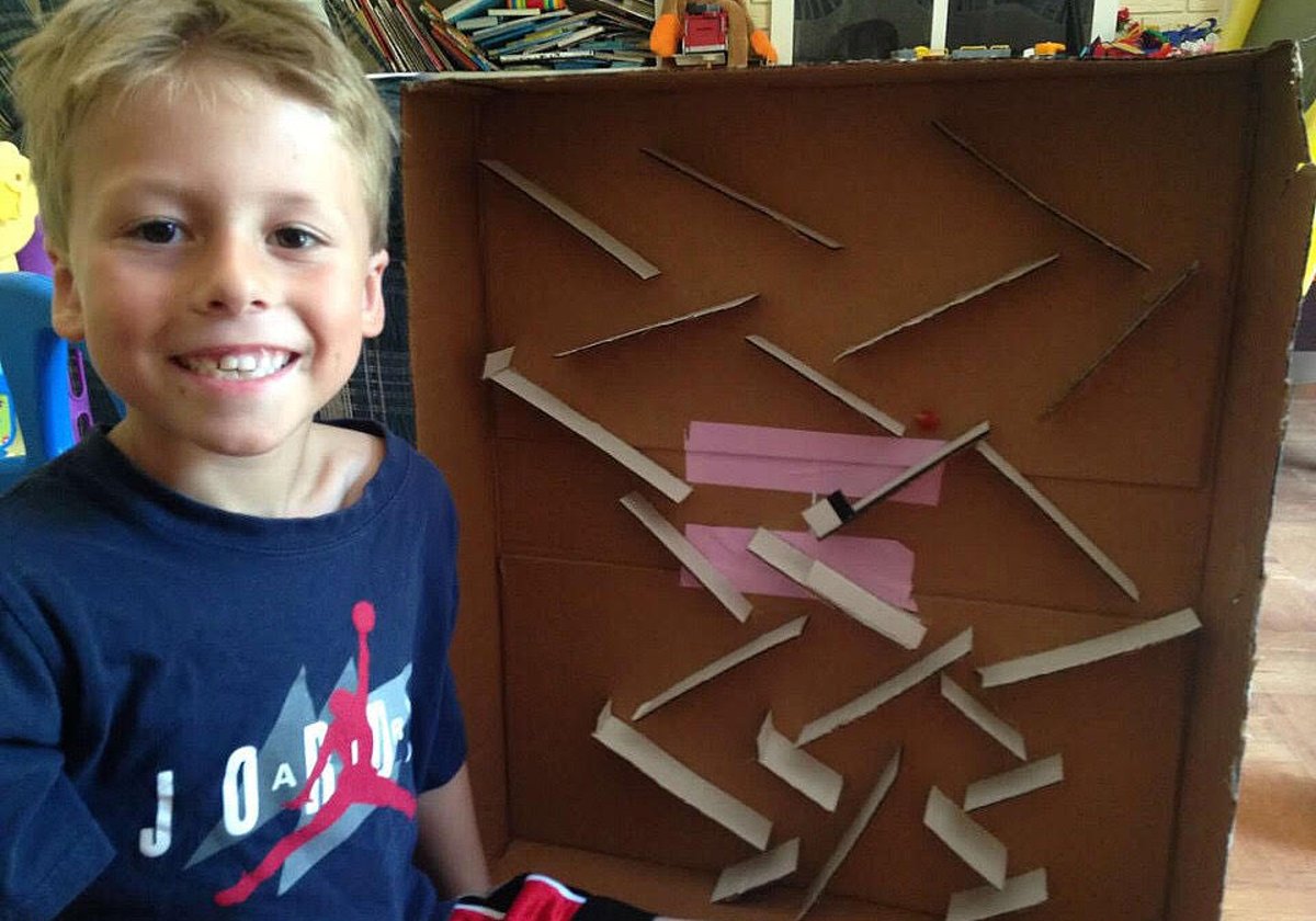 DIY Cardboard Box Marble Run | Macaroni KID Hickory - Western Piedmont