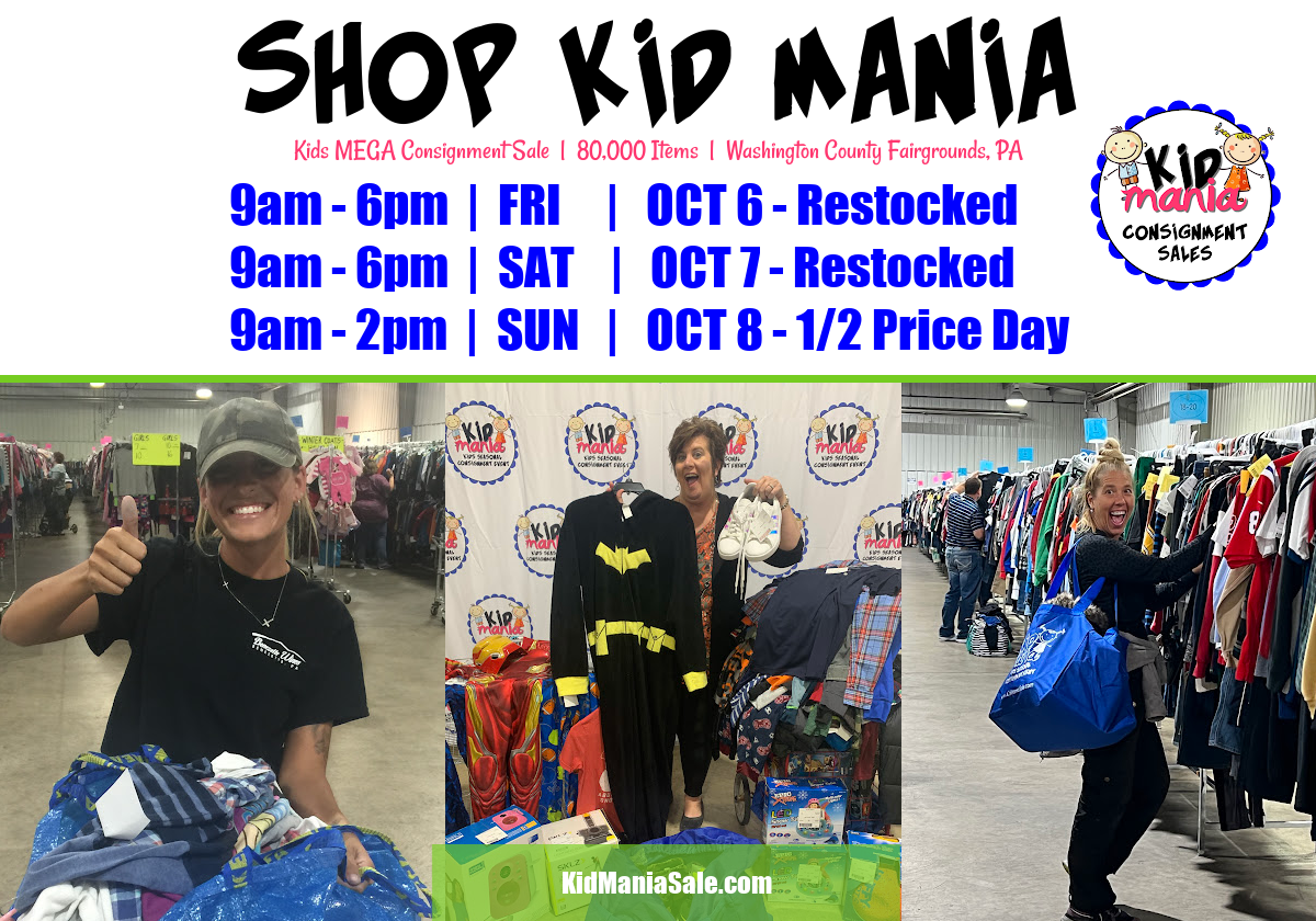 KID MANIA LLC Kid s MEGA Consignment Pop Up Sale Macaroni KID