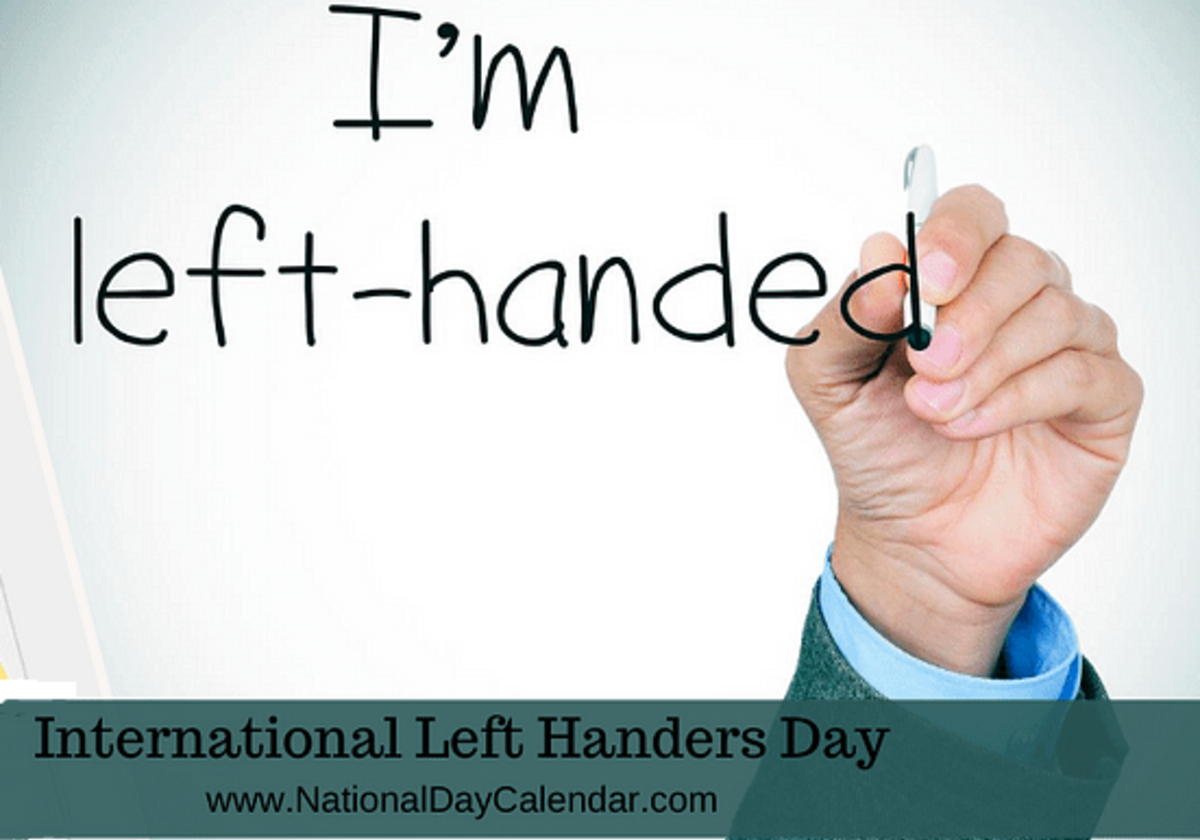 AUG 13TH IS NATIONAL LEFTHANDERS DAY! SEE 17 WAYS THEY ARE SPECIAL
