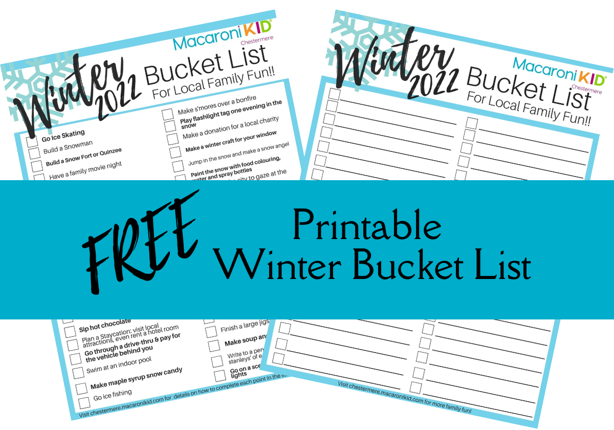 Winter Fun: Printable Winter Bucket List